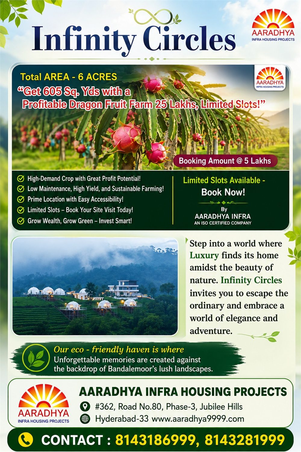 Infinity Circles dragon fruit farm plots brochure